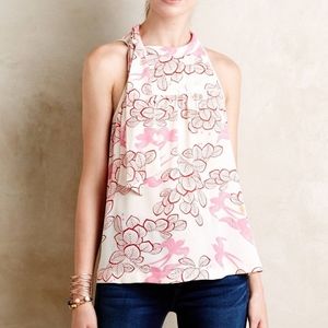 NWT Anthropologie Elata Tie Neck Top